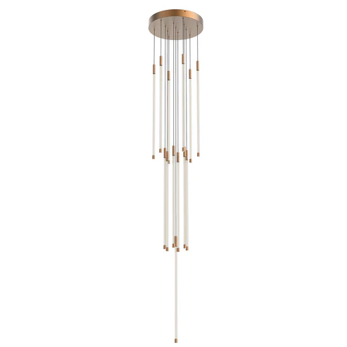 Kuzco Lighting MP75127-BG-UNV-010 Motif 27 Inch Multi Pendant Ceiling Light Brushed Gold Finish