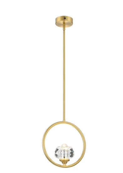 SDQ Lighting MP10501BG LED Pendant Light Brushed Gold Finish, CCT 3000K/4000K/5000K, Voltage 120V