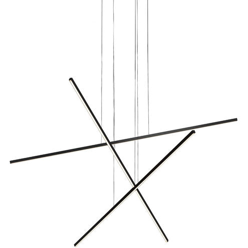Kuzco Lighting MP18205-BK-UNV-010 Vega Minor 5 Head Multi Pendant Ceiling Light Black Finish