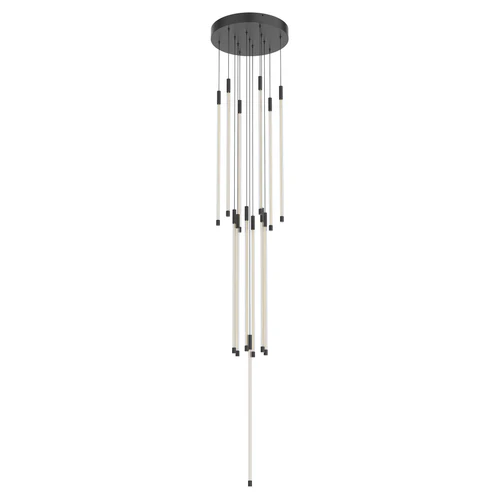 Kuzco Lighting MP75127-BK-UNV-010 Motif 27 Inch Multi Pendant Ceiling Light Black Finish
