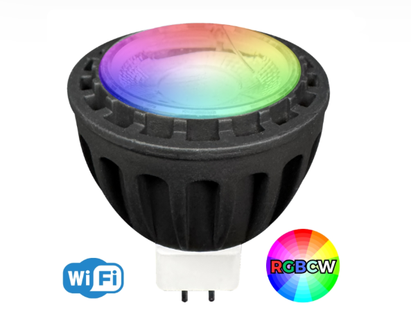 ABBA Lighting USA MR16-RGBCW Color-Changing LED Bulb, Wattage 6W