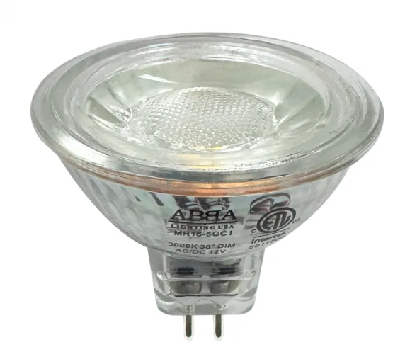ABBA Lighting USA MR16 5W-5K SMD LED Bulb, Wattage 5W, Voltage 12V AC/DC, Color Temperature 5000K