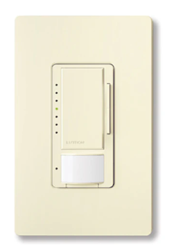 Lutron MRF2S-8SD010-LA Vive Maestro Wireless10V Occupancy/Vacancy Sensor Dimmer, 8A Switching, 50mA Sink, 120/277V, Light Almond Finish
