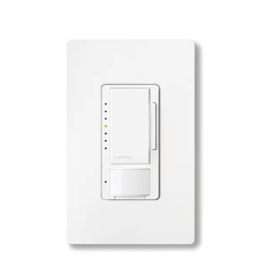 Lutron MRF2S-8SD010-WH Vive Maestro Wireless RF 0-10V Occupancy Sensor Dimmer - 8A Max Load - 120-277V - White