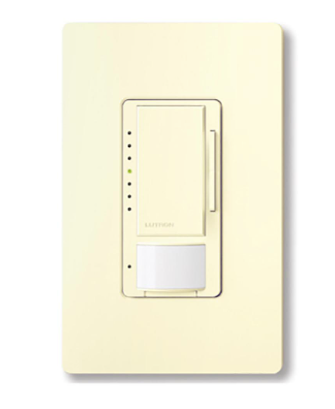 Lutron MRF2S-8SDV010-AL Maestro RF 0–10 V Sensor Dimmer/RF Sensor Switch, Almond Finish