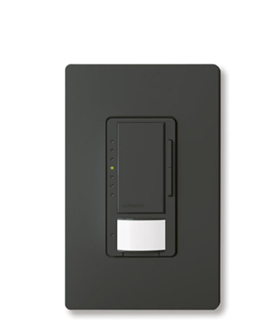 Lutron MRF2S-8SDV010-BL Maestro RF 0–10 V Sensor Dimmer/RF Sensor Switch, Black Finish