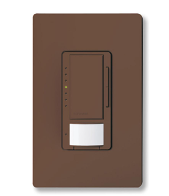 Lutron MRF2S-8SDV010-BR Maestro RF 0–10 V Sensor Dimmer/RF Sensor Switch, Brown Finish