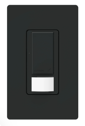 Lutron MRF2S-8SS-BL Maestro Occupancy/Vacancy In-Wall Sensor Switch, 8A Light/4.4A Fan Switching, 120/277V, Black Finish