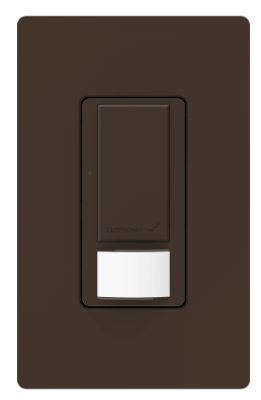 Lutron MRF2S-8SS-BR Maestro Occupancy/Vacancy In-Wall Sensor Switch, 8A Light/4.4A Fan Switching, 120/277V, Brown Finish