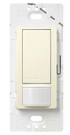 Lutron MS-OPS2-BI Maestro Occupancy and Vacancy Sensor with Switch Single Pole 120V / 2A, 250W, Biscuit Finish
