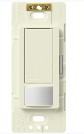 Lutron MS-VPS6M2-DV-BI Maestro Switch with Vacancy Sensor Dual Voltage 120V-277V / 6A Multi Location, Biscuit Finish