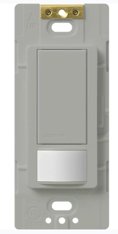 Lutron MS-VPS6M2-DV-GR Maestro Switch with Vacancy Sensor Dual Voltage 120V-277V / 6A Multi Location, Gray Finish