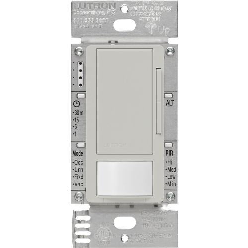 Lutron MS-Z101-V-PD Maestro Digital Fade Dimmer and Vacancy Sensor, Single Pole/3-Way, 120-277V, 8A 0-10V LED/Fluorescent, Palladium Finish