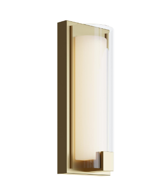 AFX Lighting MSAS0512LAJUDLB Mesa 12 Inch LED Wall Sconce Light, 120-277V, Watt 20W, Selectable 5CCT, Light Antique Brass Finish