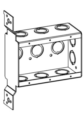 Orbit MSB-3-FB 2-1/2” Deep, 3-Gang Masonry Box With Device Ears & FB Bracket