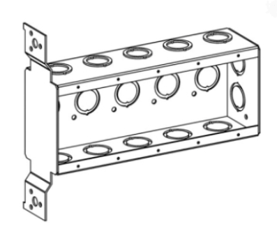 Orbit MSB-5-FB 2-1/2” Deep, 5-Gang Masonry Box With Device Ears & Fb ...