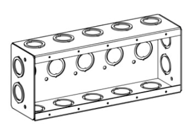 Orbit MSB-5 2-1/2” Deep, 5-Gang Masonry Box With Cko