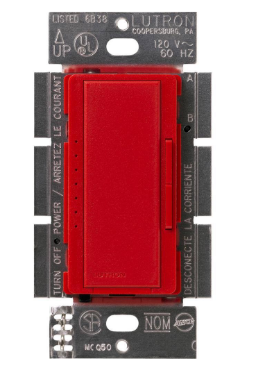 Lutron MSCELV-600M-HT Maestro Satin Digital Fade Dimmer, Single Pole/Multi-Location, 600W Magnetic Low Voltage, Hot Finish