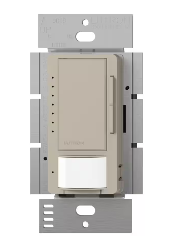 Lutron MSCL-VP153M-TP Maestro LED + Vacancy Only Sensor/Dimmer Switch, 150W LED, Single-Pole or Multi-Location, Taupe Finish