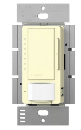Lutron MSCL-VP153MH-AL Maestro CL Vacancy Sensor (Manual ON/Auto-OFF) and Dimmer, 600W Incandescent, 150W CFL or LED Single Pole / Multi Location Dimmer, Almond Finish