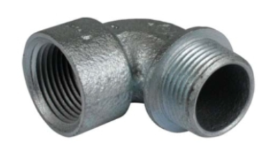Orbit MSE90-100 1" Malleable Iron 90° Angle Threaded Short Elbow