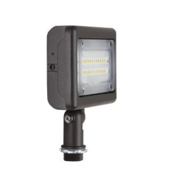 MaxLite MSF15UW-40BKT LED Slim Flood Light 15W 120-277V Wide 4000K Bronze Knuckle 1/2" Threaded Nipple Mount