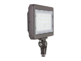 MaxLite MSF50UN-50BKT Slim Flood Lights - 50Watt 120-277V Narrow 5000K Color Temperature Bronze Knuckle 1/2" Threaded Nipple Mount