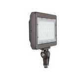 MaxLite MSF50UW-50BKT LED Slim Flood Light 50W 120-277V Wide 5000K Bronze Knuckle 1/2" Threaded Nipple Mount