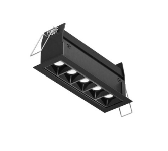 Dals Lighting MSL5-CC-V-BK 7 Inch Multi-spot Recessed downlight, Watt 14W, Lumens 800lm, 5CCT 2700K / 3000K / 3500K / 4000K / 5000K Black Finish