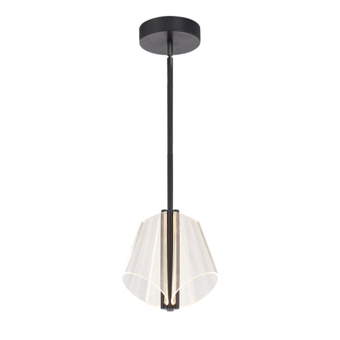 Kuzco Lighting PD62511-BK/LG-UNV Mulberry 11-in Pendant Ceiling Light - CCT: 3000K -  Finish: Black/Light Guide