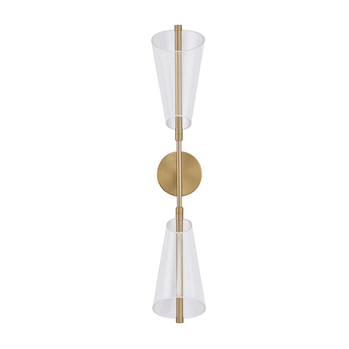 Kuzco Lighting WS62629-BG/LG-UNV Mulberry 29-in Wall Sconce - CCT: 3000K -  Finish: Brushed Gold/Light Guide