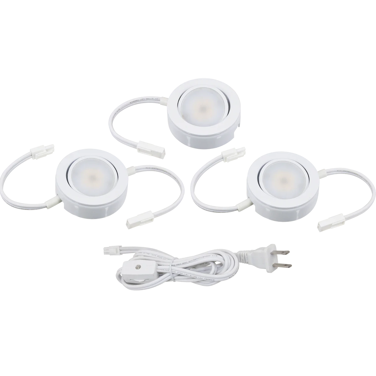 American Lighting MVP-3-MVP-3-WH MVP 27K 3-Puck LED Light Kit – 2700K Warm White, 90+ CRI, 200LM | Dimmable (CL/ELV 10-100%), Daisy Chain 20 Units, cETLus Listed – White