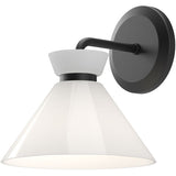 Alora Mood WV470108MBGO Halston 1 Light 8 inch Matte Black Bath Vanity Light Wall Light