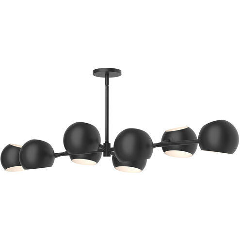 Alora Mood LP648348MB Willow 8 Light 48.25 inch Matte Black Linear Pendant Ceiling Light