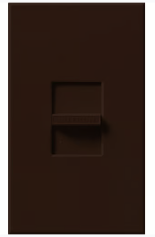 Lutron N-S-NFB-BR Nova, 1-Gang Wallplate, For Nova Dimmers & Switches, No Fins Broken, Brown Finish