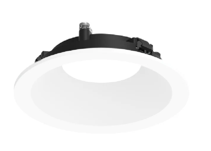 NORA Lighting NAPF-3RDNMPW/CL 3" Apollo Round Flanged Downlight Trim with Clear Lens Matte Powder White Finish