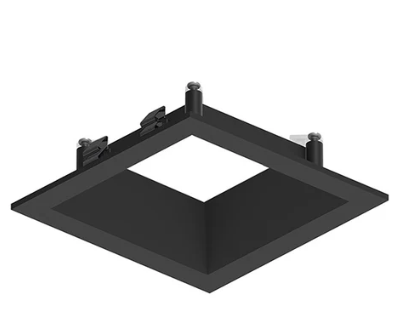 NORA Lighting NAPF-3SDNB 3" Apollo Square Flanged Downlight Trim, Black
