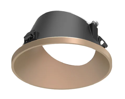 NORA Lighting NAPT-3RWWWD/CL 3" Apollo Round Trimless Wall Wash Trim with Clear Lens, Wheat Diffused Finish