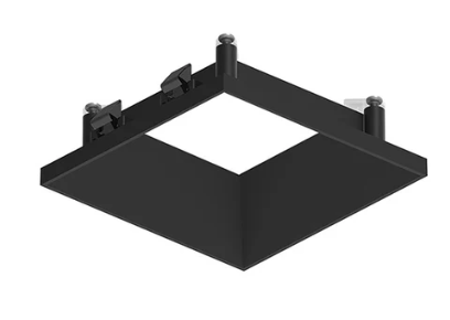 NORA Lighting NAPT-3SDNB 3" Apollo Square Flangeless Downlight Trim, Black