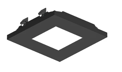 NORA Lighting NAPT-3SPHB 3" Apollo Square Flangeless Pinhole Trim, Black