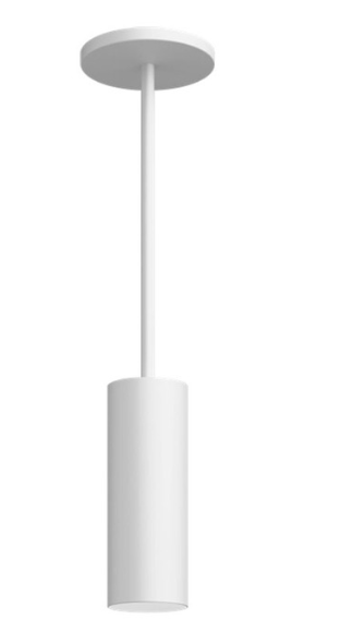 Visual Comfort Architectural ENCY3RP-L12927WW-UNV-WW Entra 3 Inch Wall Wash Cylinder Pendant Without Stem, CCT 2700K, White Finish / White Color
