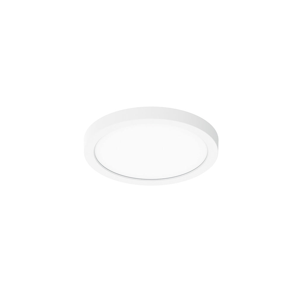 Nora Lighting NELOSW-6RTWMPWLE4 6" Led Surface Mount Ceiling Light - 15W - CCT: Selectable - Finish: Matte Powder White
