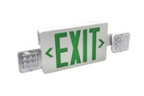 Nora Lighting NEX-712-LED/G LED Exit & Emergency Combination with Adjustable Heads, Battery Backup, Green Letters / White Housing