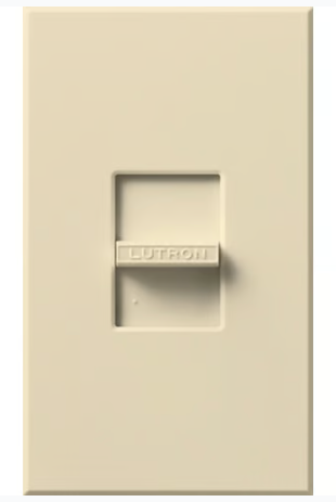 Lutron NF-10-BE Nova 120V / 16A Fluorescent 3-Wire / Hi-Lume LED Single Pole Slide-to-Off Dimmer, Beige Finish