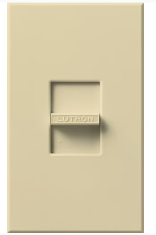 Lutron NF-10-IV Nova 120V / 16A Fluorescent 3-Wire / Hi-Lume LED Single Pole Slide-to-Off Dimmer, Ivory Finish