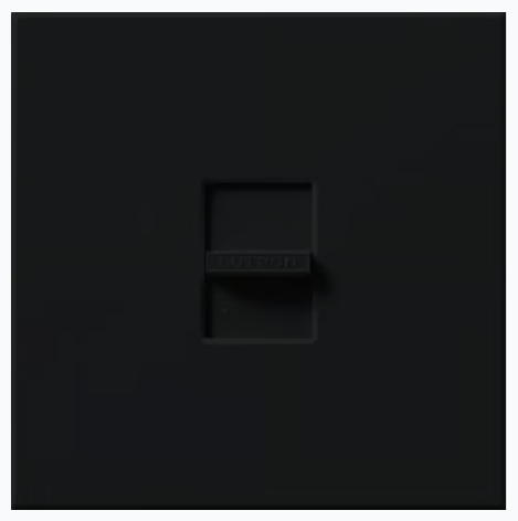 Lutron NF-20-277-BL Nova 277V / 20A Fluorescent Single Pole Slide-to-Off Dimmer, Black Finish