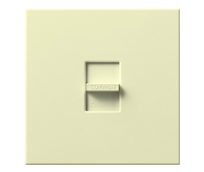 Lutron NF-30-AL Nova 120V / 30A Fluorescent Single Pole Slide-to-Off Dimmer, Almond Finish