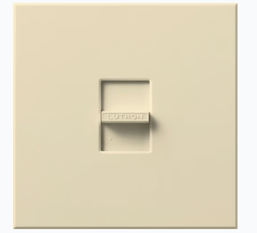 Lutron NF-20-BE Nova 120V / 20A Fluorescent Single Pole Slide-to-Off Dimmer, Beige Finish