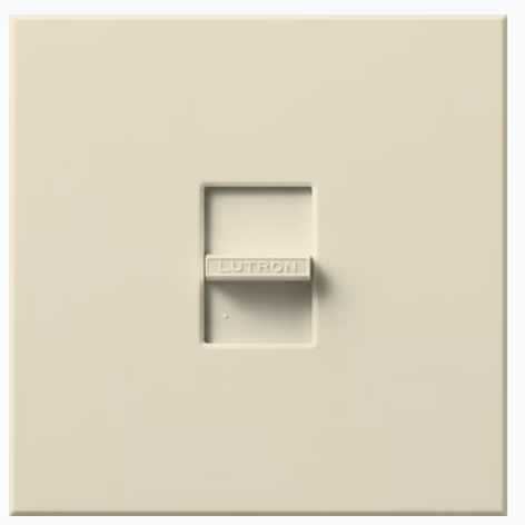 Lutron NF-30-LA Nova 120V / 30A Fluorescent Single Pole Slide-to-Off Dimmer, Light Almond Finish