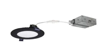 Nora Lighting NFLAT-R4TWB 4" FLAT Non-Metallic LED Downlight 2700K-5000K, Lumens 700 lm, Wattage 10W, Black Finish